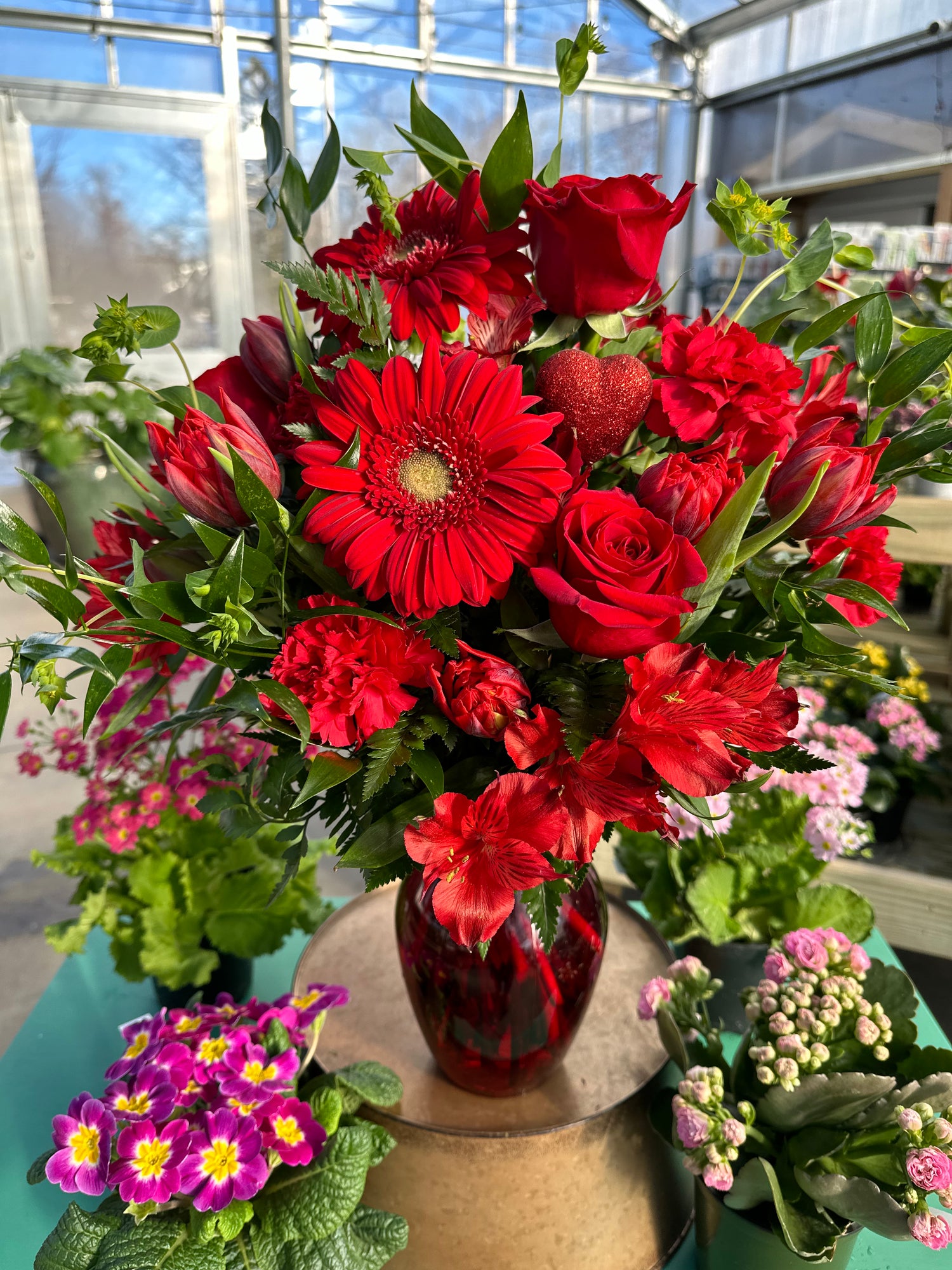 Shades of Red Flower Arrangement